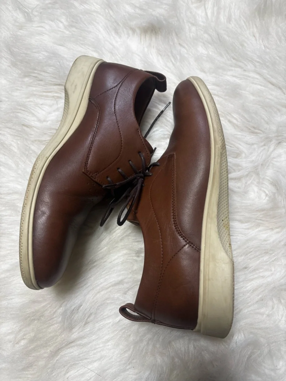 AmberJack Men’s Brown Leather Loafer Oxford Shoe size 7.5